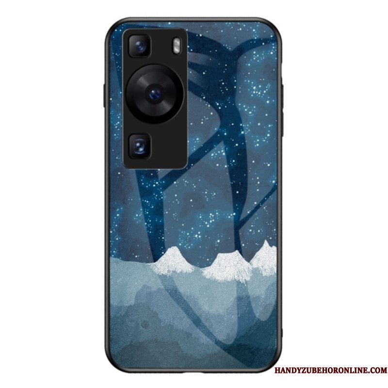 Hoesje voor Huawei P60 Pro Hemelgehard Glas