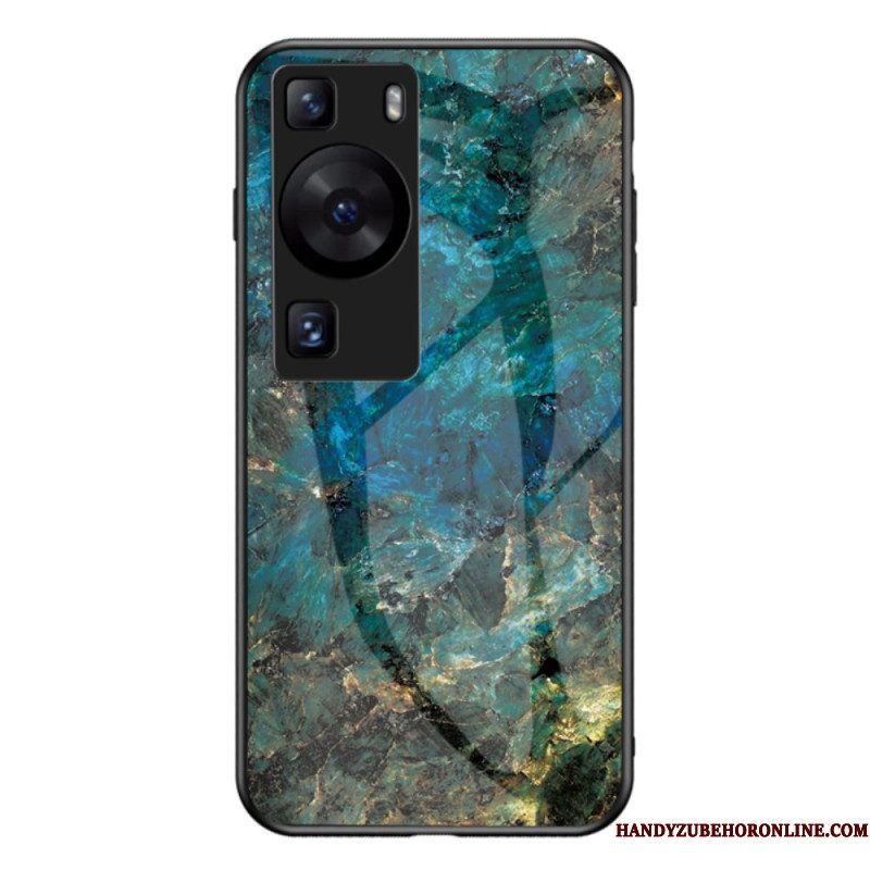 Hoesje voor Huawei P60 Pro Marmer Gehard Glas