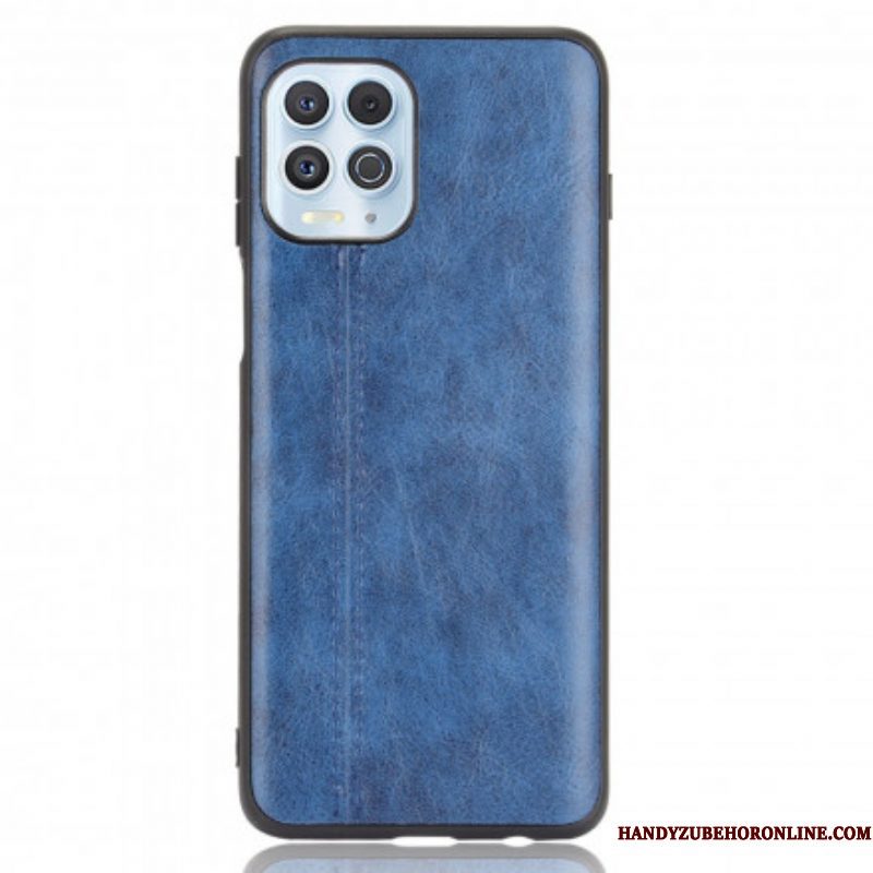 Hoesje voor Moto G100 Couture-leereffect