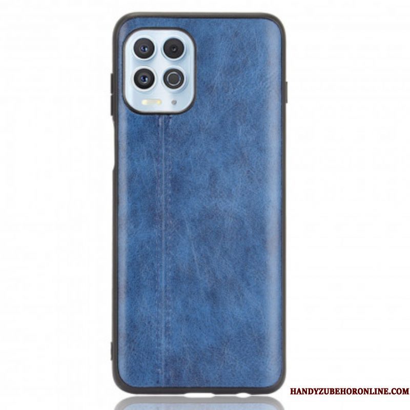 Hoesje voor Moto G100 Couture-leereffect