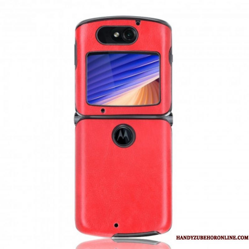 Hoesje voor Motorola Razr 5G Lychee Kunstleer