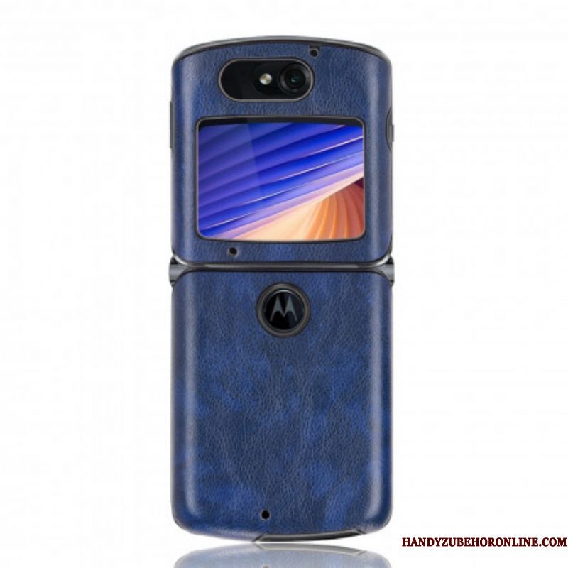 Hoesje voor Motorola Razr 5G Lychee Kunstleer