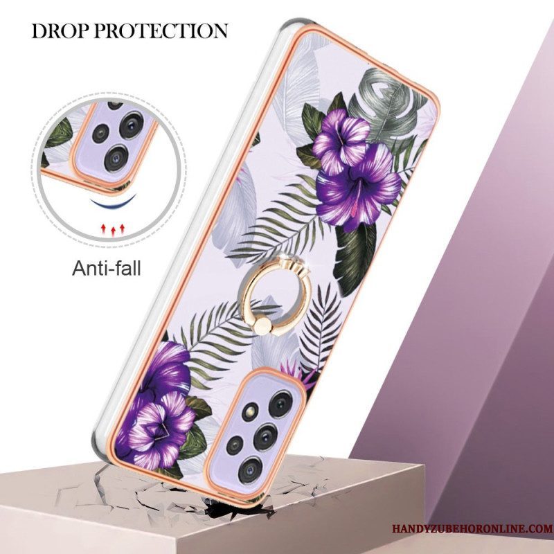 Hoesje voor Samsung Galaxy A13 Bloemen String Kat