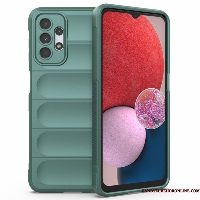 Hoesje voor Samsung Galaxy A13 Imitatielakleer Met Knoop