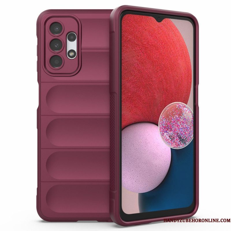 Hoesje voor Samsung Galaxy A13 Imitatielakleer Met Knoop