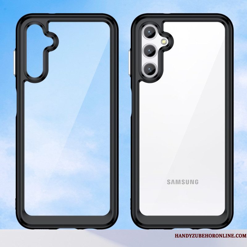 Hoesje voor Samsung Galaxy A14 / A14 5G Leer Textuur