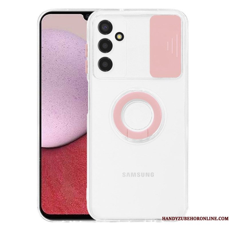 Hoesje voor Samsung Galaxy A14 / A14 5G Transparant Met Ring-support
