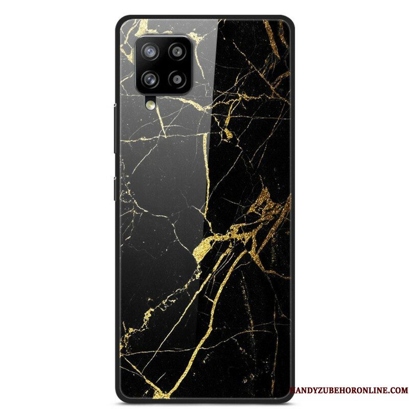 Hoesje voor Samsung Galaxy A42 5G Supreme Marmer Gehard Glas