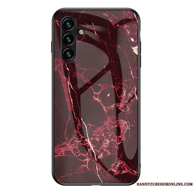 Hoesje voor Samsung Galaxy A54 5G Marmeren Kleuren Gehard Glas