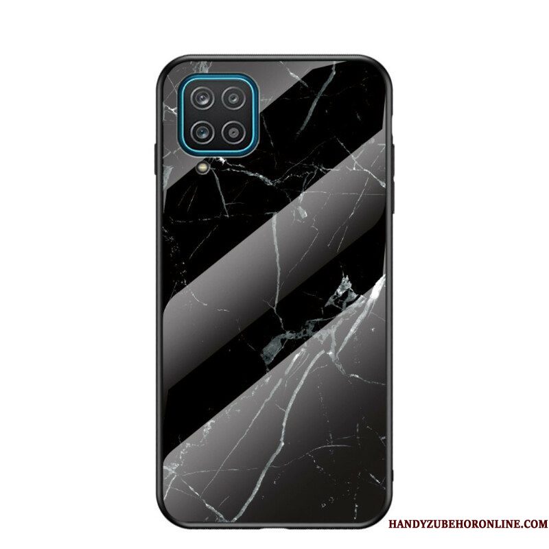 Hoesje voor Samsung Galaxy M12 / A12 Premium Kleur Gehard Glas