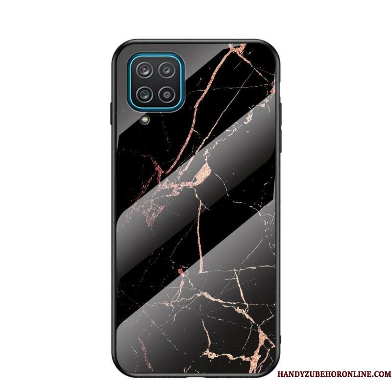 Hoesje voor Samsung Galaxy M12 / A12 Premium Kleur Gehard Glas