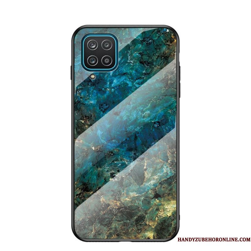 Hoesje voor Samsung Galaxy M12 / A12 Premium Kleur Gehard Glas