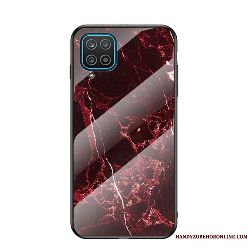 Hoesje voor Samsung Galaxy M12 / A12 Premium Kleur Gehard Glas