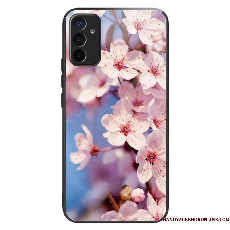 Hoesje voor Samsung Galaxy M13 Bloemen Van Gehard Glas