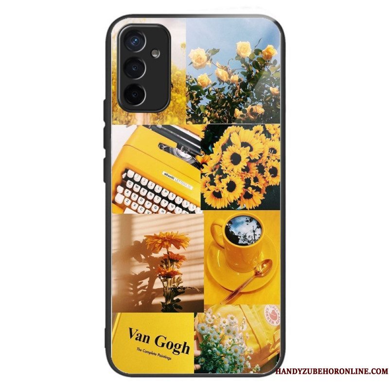 Hoesje voor Samsung Galaxy M13 Zonnebloemen Van Gehard Glas