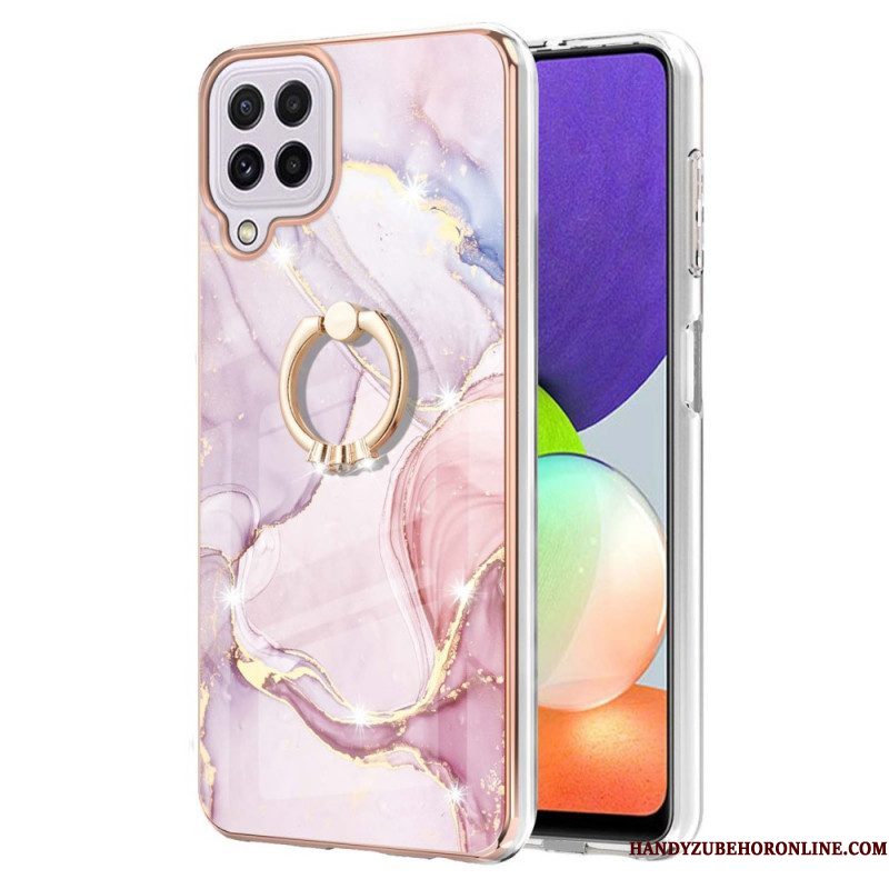 Hoesje voor Samsung Galaxy M32 Marmer Met Ringsteun