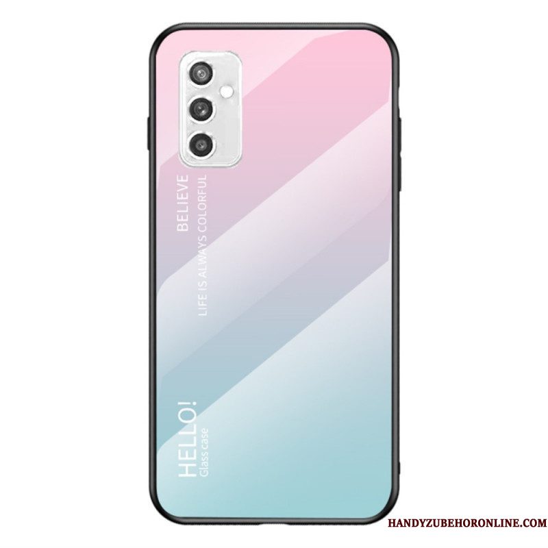 Hoesje voor Samsung Galaxy M52 5G Gehard Glas Hallo