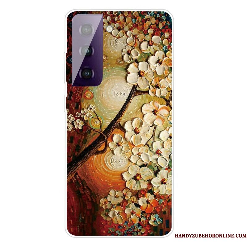 Hoesje voor Samsung Galaxy S21 FE Flexibele Bloemen