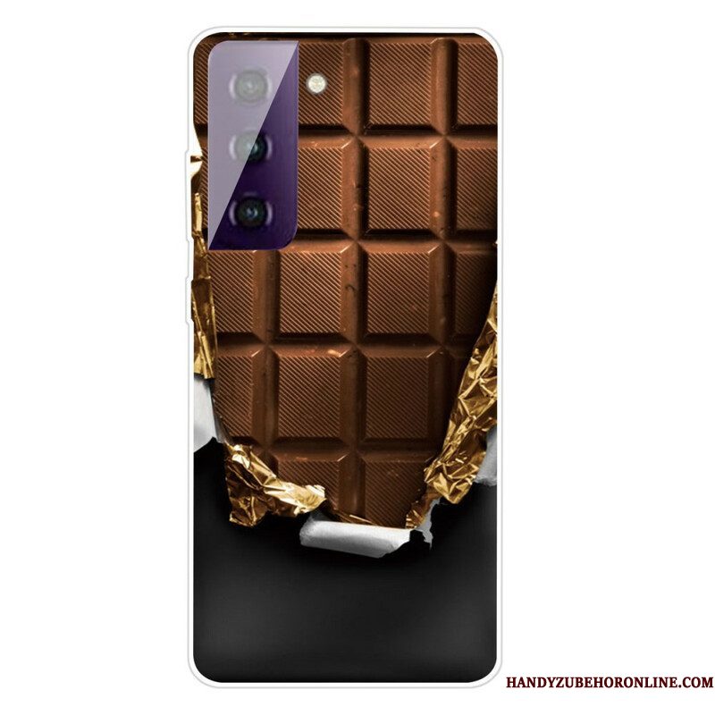 Hoesje voor Samsung Galaxy S21 FE Flexibele Chocolade