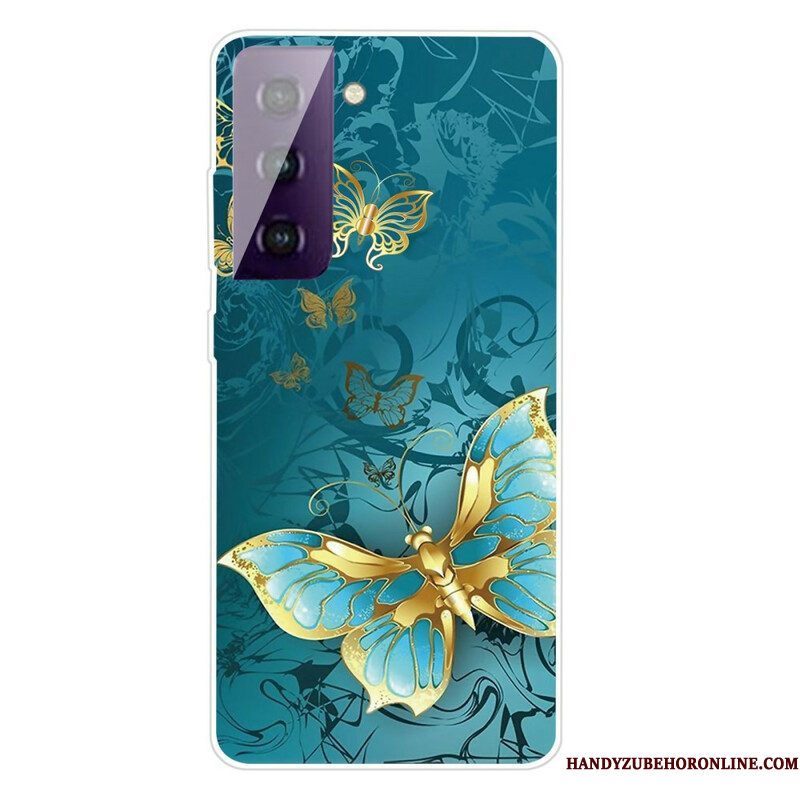 Hoesje voor Samsung Galaxy S21 FE Flexibele Vlinders