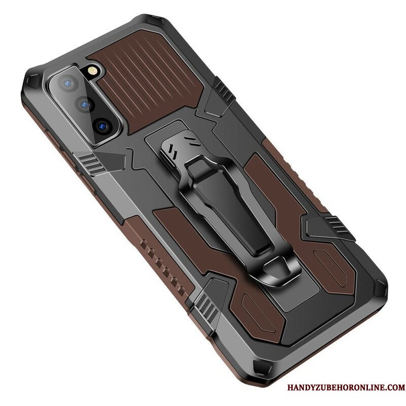 Hoesje voor Samsung Galaxy S21 FE Robot Met Riemclip