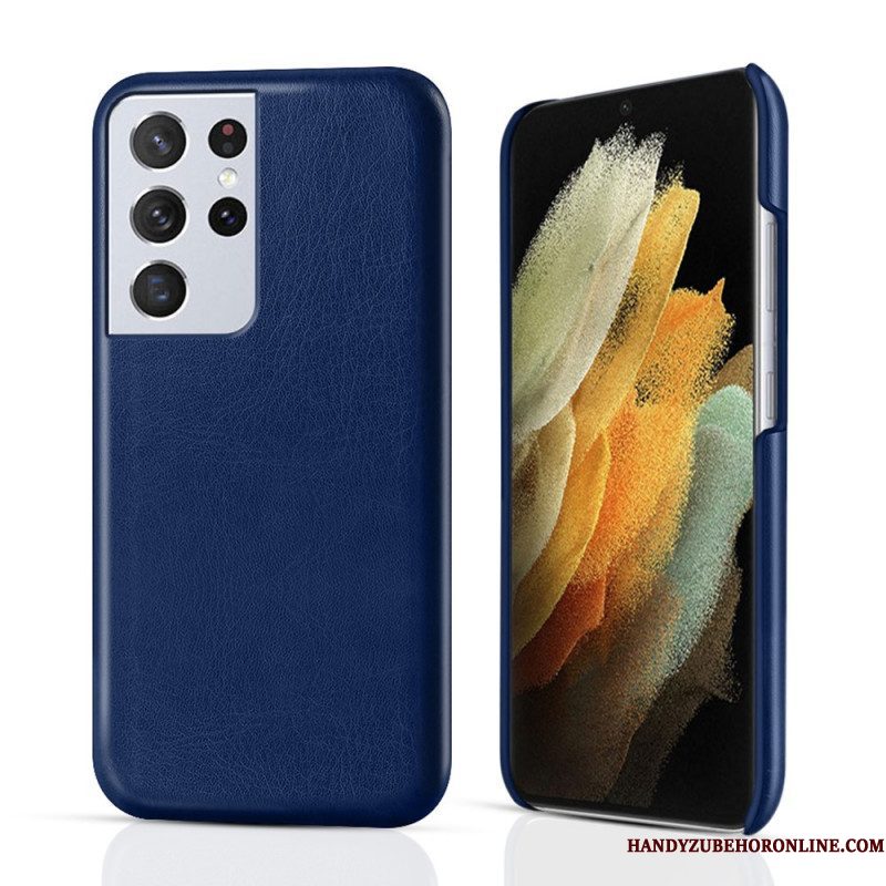 Hoesje voor Samsung Galaxy S21 Ultra 5G Ksq Leereffect