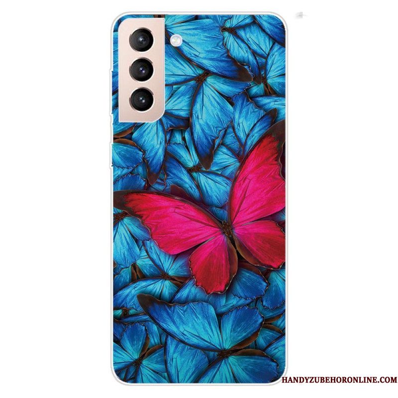 Hoesje voor Samsung Galaxy S22 5G Flexibele Vlinders