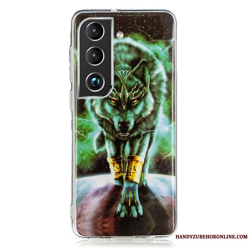 Hoesje voor Samsung Galaxy S22 Plus 5G Fluorescerende Wolf