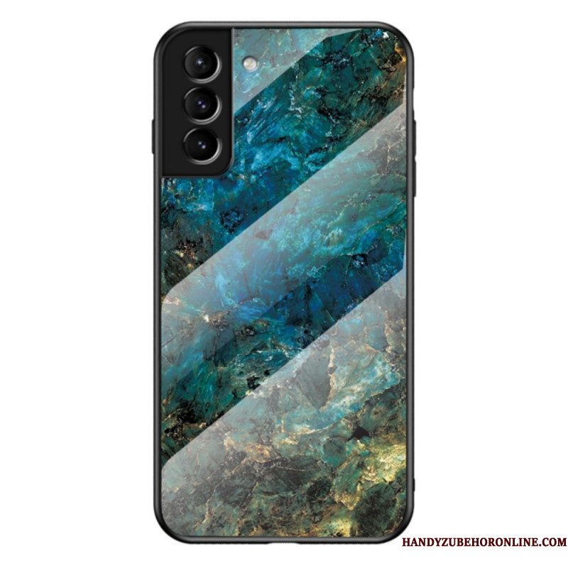 Hoesje voor Samsung Galaxy S22 Plus 5G Marmeren Kleuren Gehard Glas