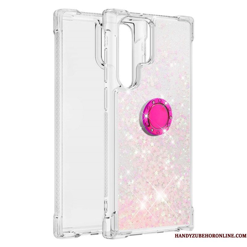 Hoesje voor Samsung Galaxy S22 Ultra 5G Glitter Ringbeugel