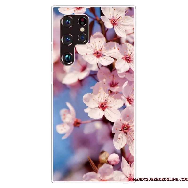 Hoesje voor Samsung Galaxy S22 Ultra 5G Realistische Bloemen