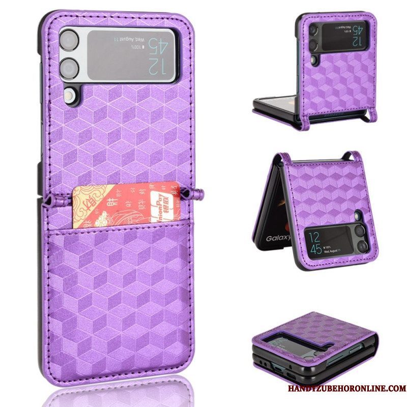 Hoesje voor Samsung Galaxy Z Flip 4 Folio-hoesje 3d Kubus