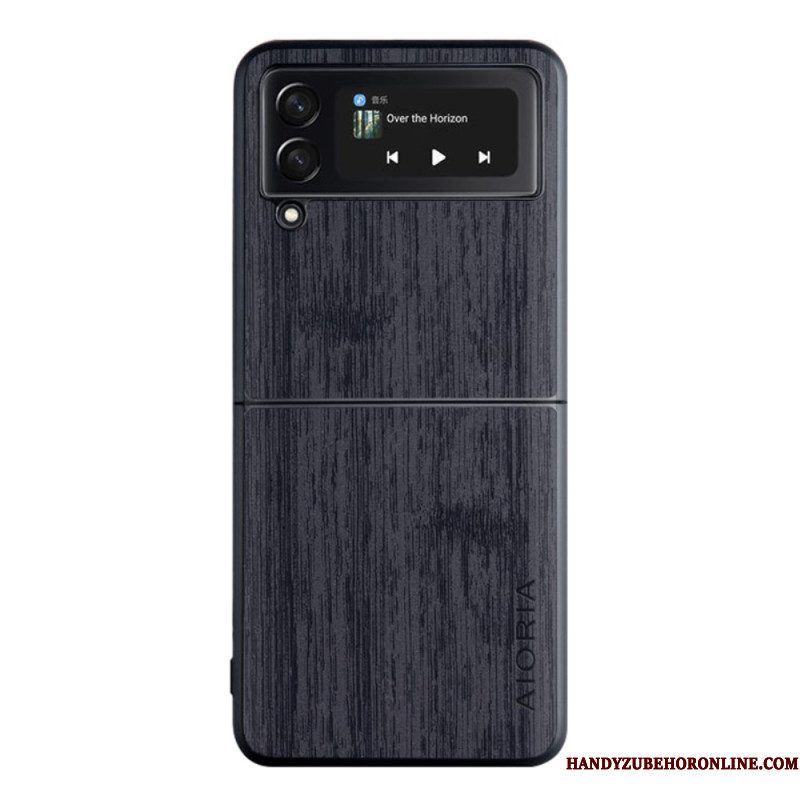 Hoesje voor Samsung Galaxy Z Flip 4 Folio-hoesje Aioria-hout