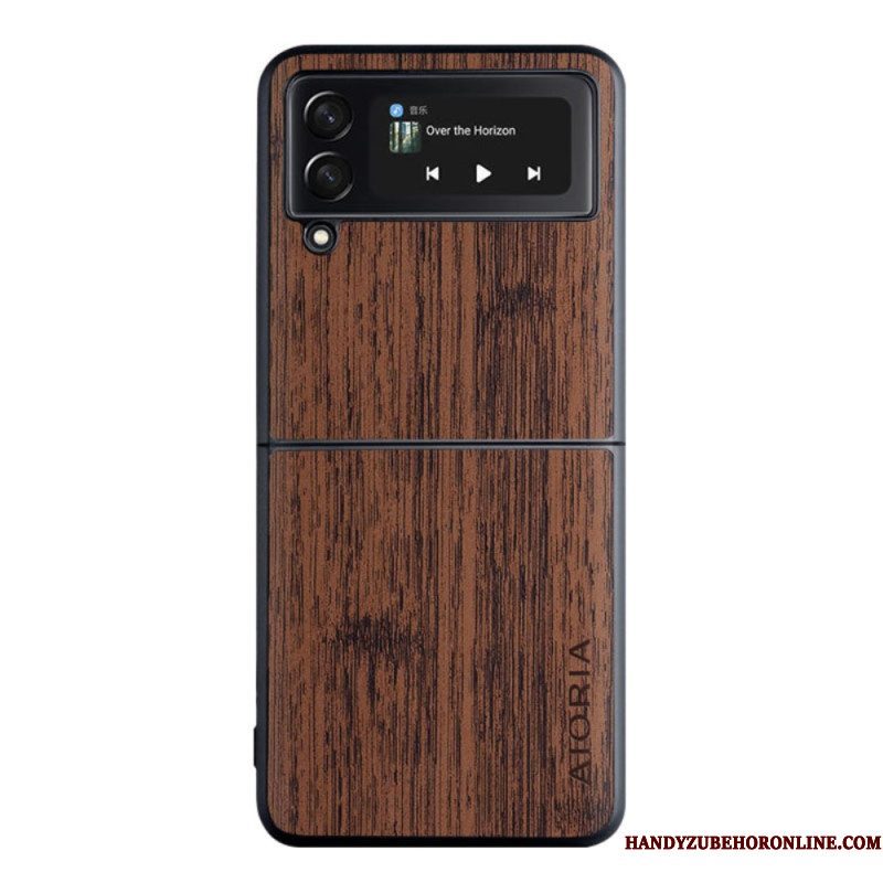 Hoesje voor Samsung Galaxy Z Flip 4 Folio-hoesje Aioria-hout