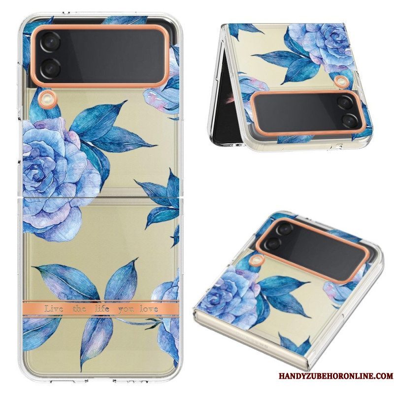 Hoesje voor Samsung Galaxy Z Flip 4 Folio-hoesje Bloemen