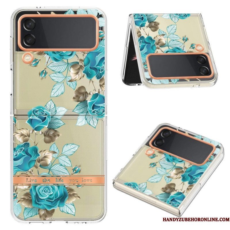 Hoesje voor Samsung Galaxy Z Flip 4 Folio-hoesje Bloemen