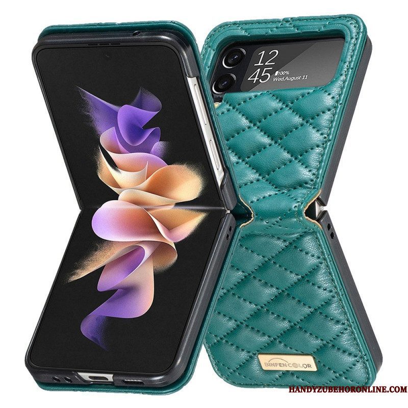Hoesje voor Samsung Galaxy Z Flip 4 Folio-hoesje Gewatteerde Binfen-kleur