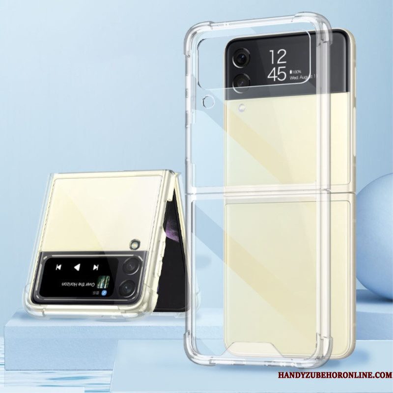 Hoesje voor Samsung Galaxy Z Flip 4 Folio-hoesje Transparante Gkk Versterkte Hoeken