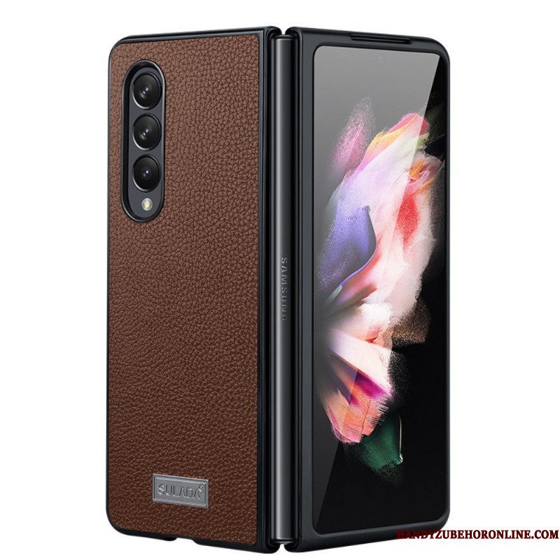 Hoesje voor Samsung Galaxy Z Fold 3 5G Litchi Lederen Stijl Sulada