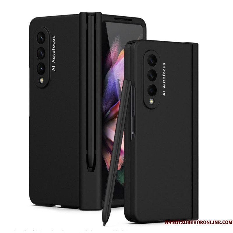 Hoesje voor Samsung Galaxy Z Fold 3 5G Schermbeschermer En Stylushouder