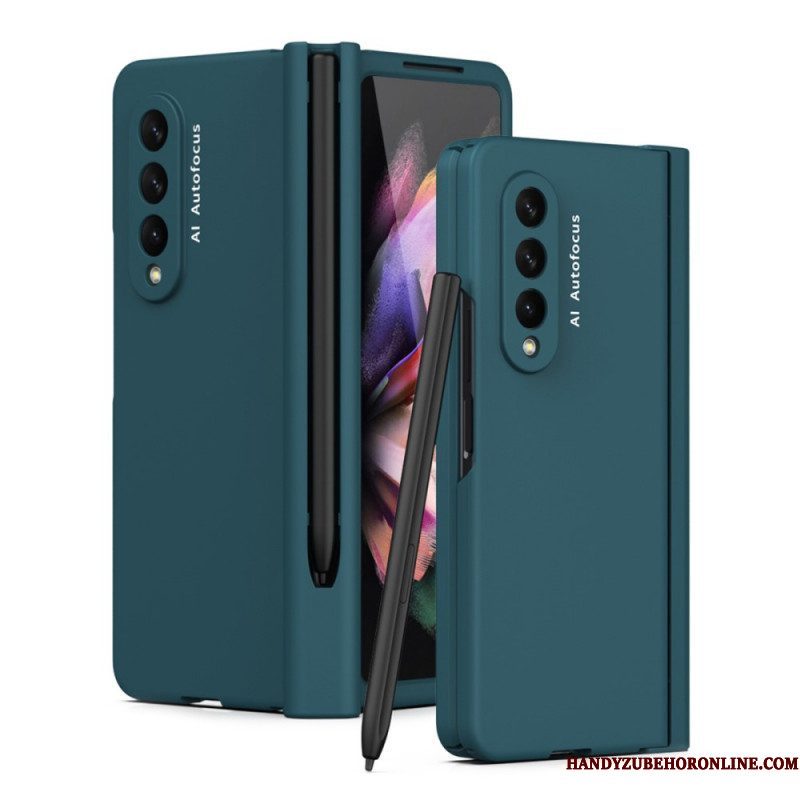 Hoesje voor Samsung Galaxy Z Fold 3 5G Schermbeschermer En Stylushouder