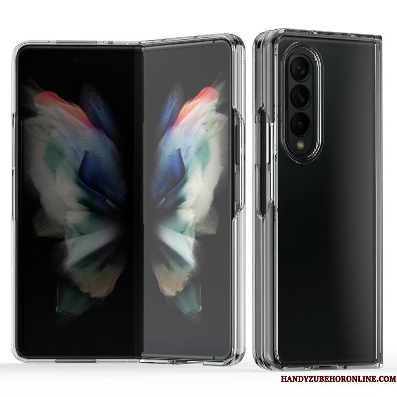 Hoesje voor Samsung Galaxy Z Fold 3 5G Transparant Gekleurde Randen