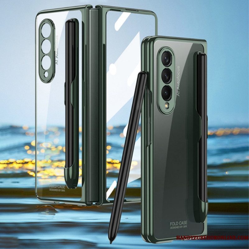 Hoesje voor Samsung Galaxy Z Fold 3 5G Transparant Met Gkk-stylushouder