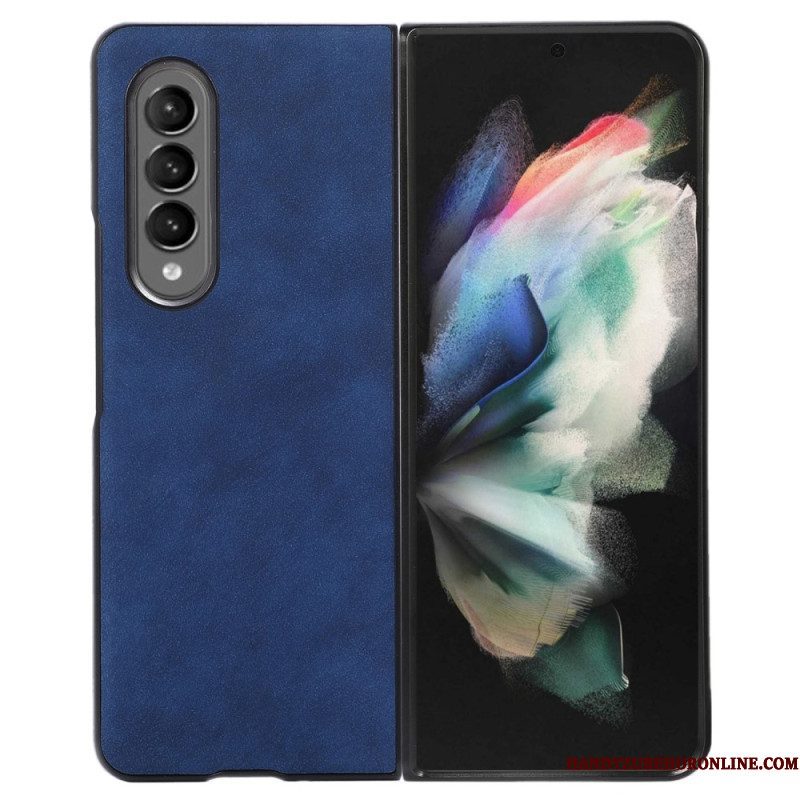 Hoesje voor Samsung Galaxy Z Fold 4 Huidtextuur Van Imitatieleer