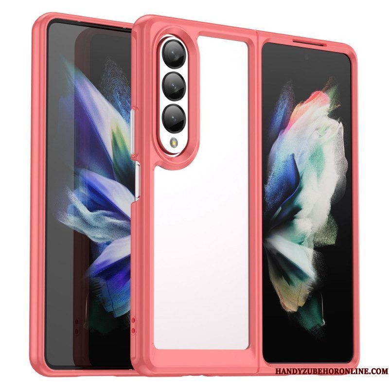 Hoesje voor Samsung Galaxy Z Fold 4 Kunststof Kleur