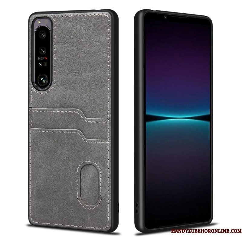 Hoesje voor Sony Xperia 1 IV Dubbele Kaarthouder