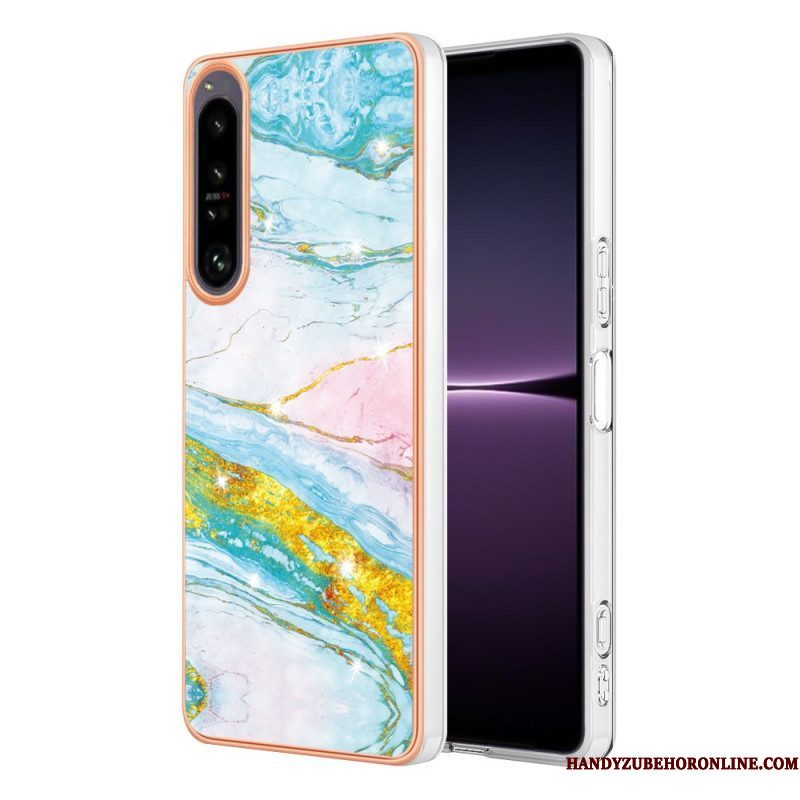 Hoesje voor Sony Xperia 1 IV Gekleurd Marmer