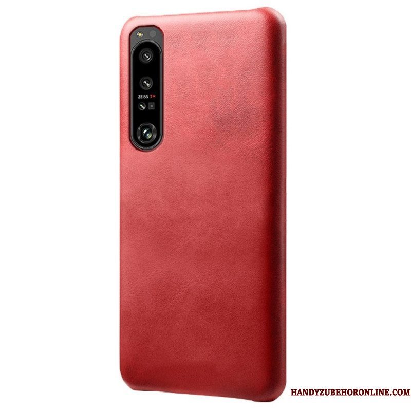 Hoesje voor Sony Xperia 1 IV Leer-effect