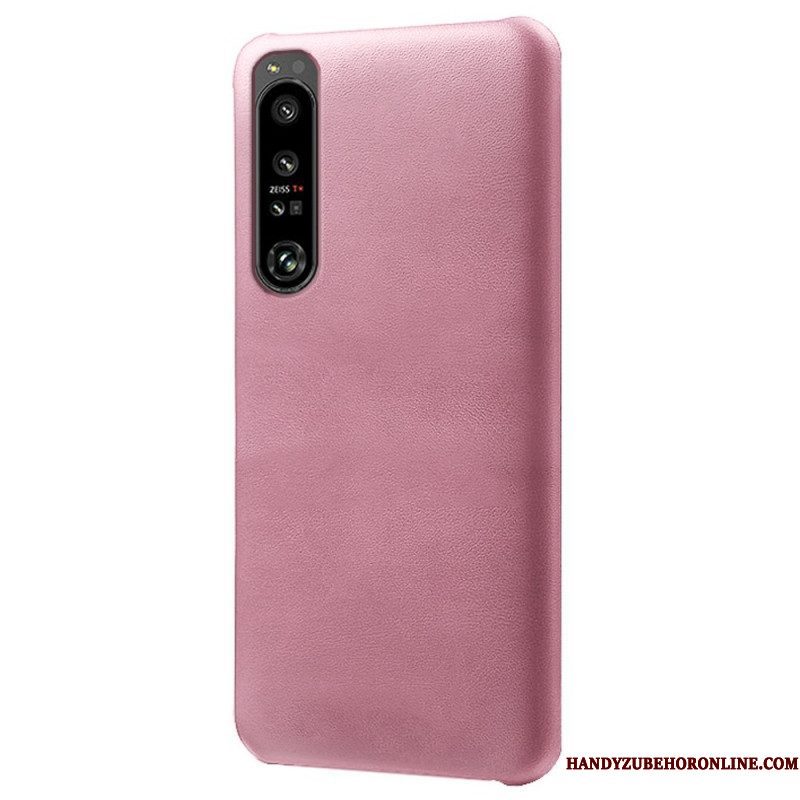 Hoesje voor Sony Xperia 1 IV Leer-effect