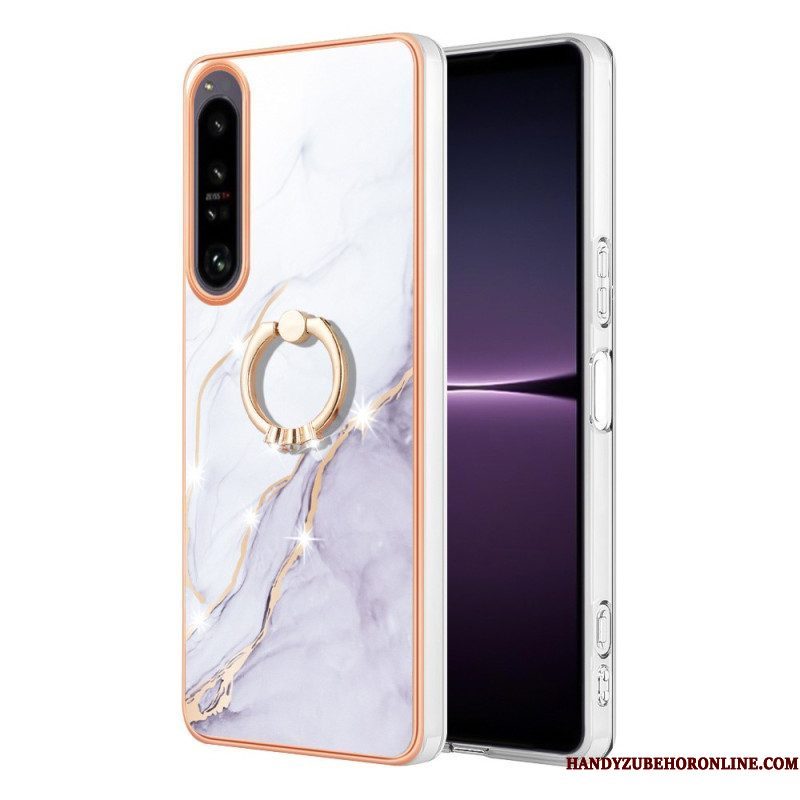 Hoesje voor Sony Xperia 1 IV Marmer Met Ringsteun